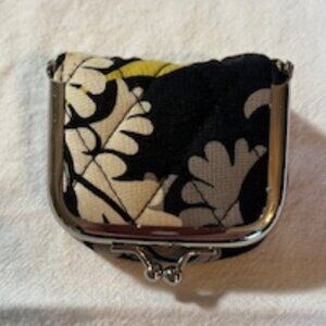 EUC - Vera Bradley Baroque Quilted Kiss Lock Contact Lens Mirror Travel Case